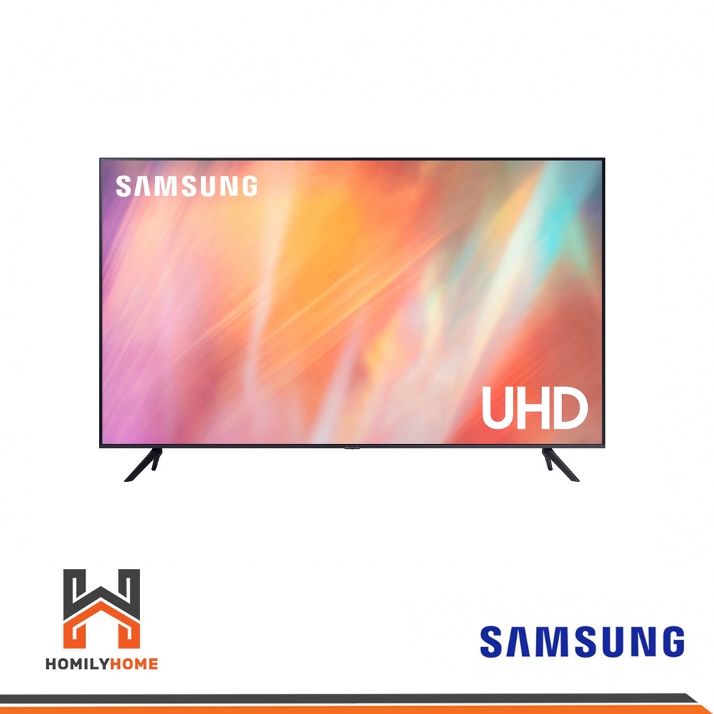 ภาพหน้าปกสินค้าSAMSUNG Smart TV 4K UHD AU7700 55" รุ่น 55AU7700 (2021) UA55AU7700KXXT ทีวี 55 นิ้ว