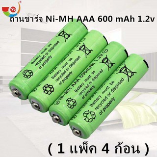 ภาพหน้าปกสินค้าถ่านชาร์จ Ni-MH AAA 600 mAh 1.2v ประจุเต็ม ของแท้ 100% (จำนวน 4 ก้อน พร้อมกล่อง) ที่เกี่ยวข้อง