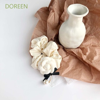 Doreen ยางรัดผมวงกลมประดับไข่มุกสไตล์เกาหลีสําหรับผู้หญิง