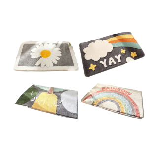 โปรโมชั่น : พรมเช็ดเท้า ผ้าเช็ดเท้า กันลื่น ทรงสี่เหลี่ยม ขนาด 40x60 ซม เหมาะวางหน้าห้องน้ำ ซับน้ำไว