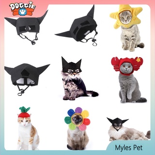 ★〓Myles Pet〓★ใหม่หมวกชุดหน้ากากหมวกอุปกรณ์เสริมสําหรับสัตว์เลี้ยงสุนัขแมว