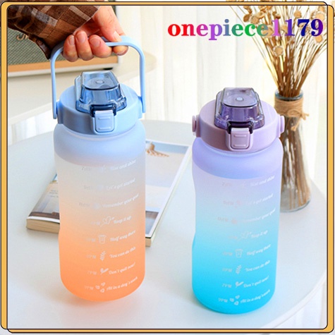 ขวดน้ำขนาด-2-ลิตร-กระบอกน้ำสุดฮิต-2000ml-พร้อมหลอด-มีมาตรบอกระดับน้ำ-ขวดน้ำดื่มพลาสติก-แบบพกพา