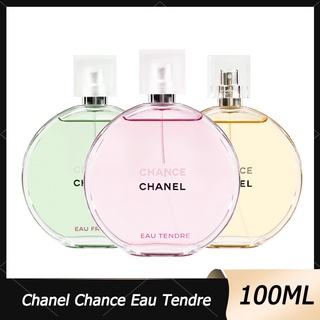 🎁Gift Box🎁 Chanel Chance Eau Tendre  For Female / Fraiche / Toilette  - Floral Woody Musk 100ml  💯 %แท้/กล่องซีล