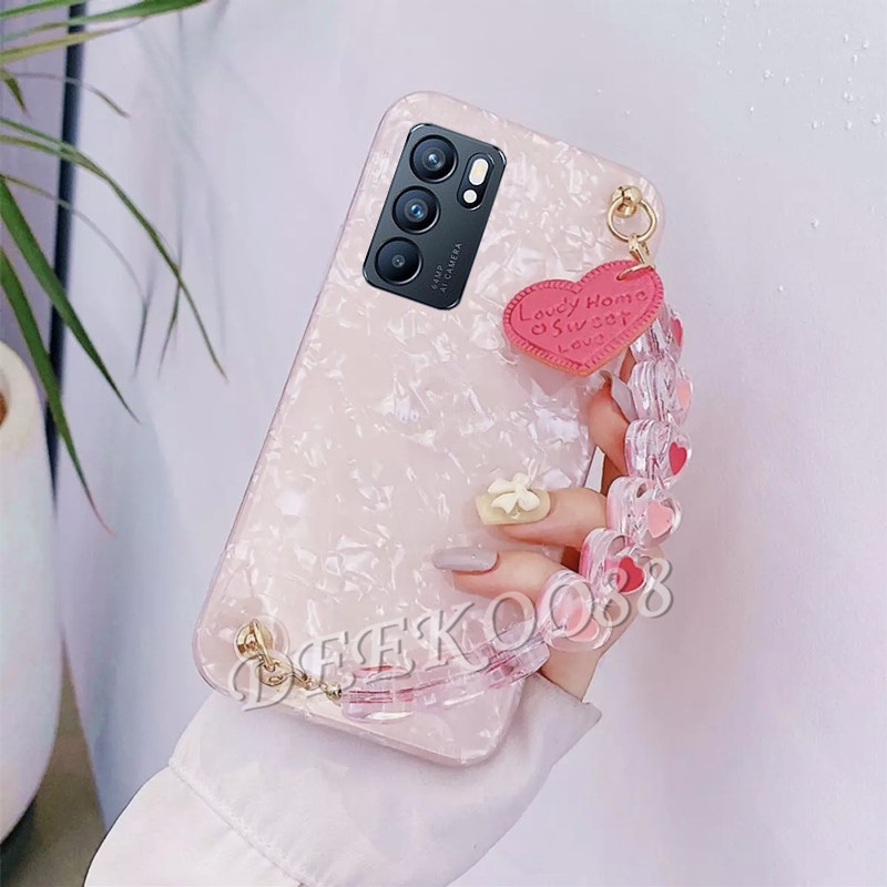 เคส-oppo-reno6-z-reno5-marvel-edition-reno4-z-pro-5g-4g-phone-cell-case-with-love-chain-luxury-bling-glitter-softcase-lovely-shell-pattern-back-cover-เคสโทรศัพท์-reno-6-6z-6pro-5-5pro-4z-4pro-handphon