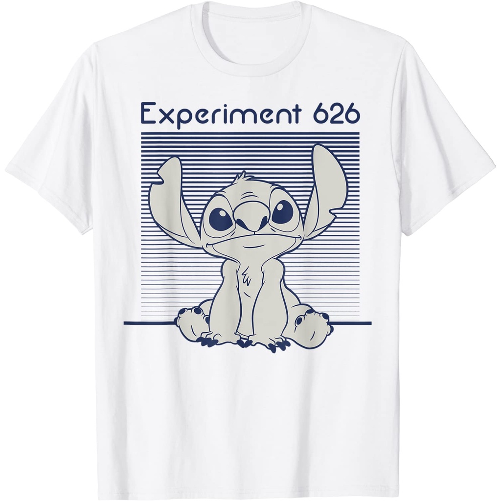 เสื้อยืดผ้าฝ้ายเสื้อยืดแขนสั้นลําลอง-คอกลม-พิมพ์ลาย-disney-lilo-amp-stitch-experiment-626-แฟชั่นสําหรับผู้ชายl-xl-xxl-3xl