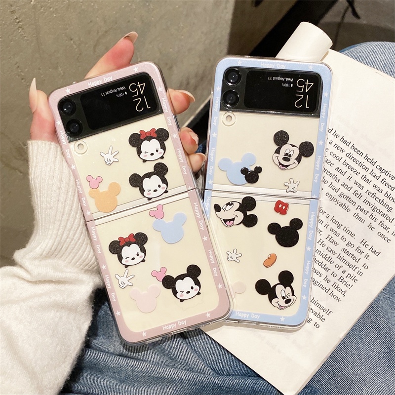 พร้อมส่ง-เคสโทรศัพท์มือถือ-ซัมซุง-samsung-galaxy-z-flip-4-3-2-5g-smartphone-casing-lovely-cute-cartoon-mk-mn-phone-cell-case-tpu-soft-transparent-back-cover-flip2-flip3-flip4