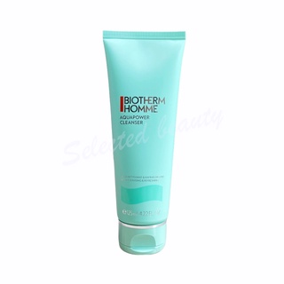 Biotherm Aquapower Oligo Thermal Fresh Gel Ultra Cleansing 125ml โฟมล้างหน้า เนื้อเจลสีเขียวอ่อน