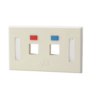 Link US-2002A Face Plate 2 Port With Icon &amp; Lable ID, Ivory color