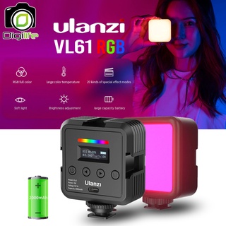 Ulanzi LED VL61 RGB 2500-8500K CRI&gt;95 2000 mAh - ไฟ LED Video Light ไฟวิดีโอ Live สด ถ่ายภาพ