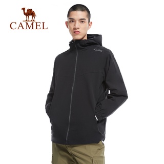 Camel เสื้อแจ็กเก็ต เสื้อกีฬา กันลม มีฮู้ด