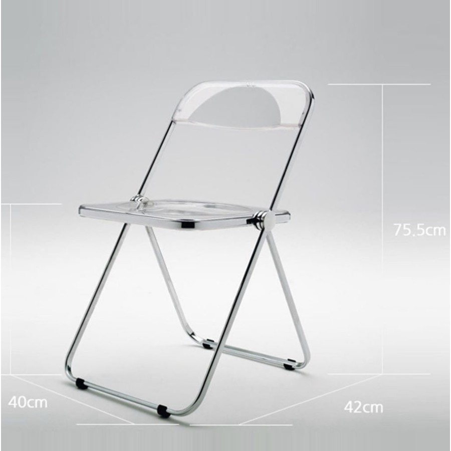 พร้อมส่ง-เก้าอี้ใส-plia-folding-chair-เก้าอี้เกาหลี-ของแต่งบ้าน