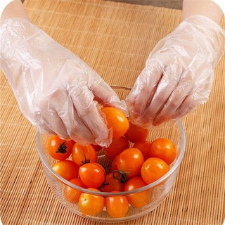 ถุงมือพลาสติก แบบใช้แล้วทิ้ง สำหรับป้องกันมือเปื้อน 120 ชิ้น