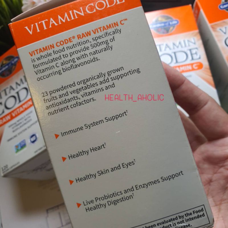 ภาพสินค้า️พร้อมส่ง ️Garden of Life - Vitamin Code Raw Vitamin C 500mg, 120 Capsules จากร้าน health_aholic บน Shopee ภาพที่ 7