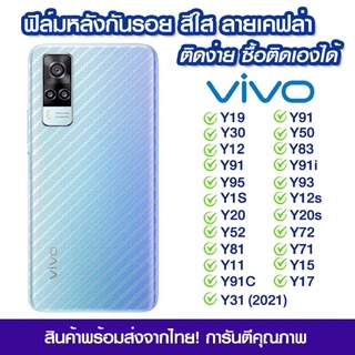 ฟิล์มหลัง vivo ฟิล์มหลัง ลายเคฟล่า VIVO Y19/Y91/Y30/Y50/Y12/Y83/Y91/Y91i/Y95/Y93/Y1s/Y12s/Y20/Y20s/Y52/Y72/Y81/Y72/Y11