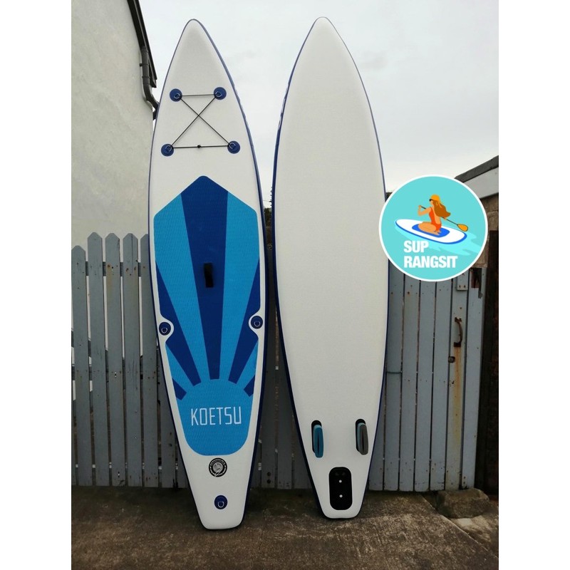 ภาพหน้าปกสินค้าพร้อมส่ง มีผ่อน 0%10เดือนผ่านบัตรเครดิต Sup board paddle board supboard บอร์ดยืนพาย แบบสูบลม ได้ของใช้ยกชุด (สีฟ้าขาว)