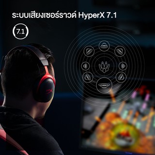 ภาพขนาดย่อของภาพหน้าปกสินค้าHyperX Cloud II Wireless 2.4GHz DTS Gaming Headset (Red)(HHSC2X-BA-RD/G) จากร้าน hyperx_online บน Shopee ภาพที่ 3