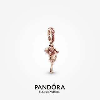 Pandora จี้ดอกไม้ชุบทอง 14K สีโรสโกลด์