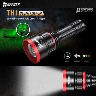 SPERAS TH1K  364LMS 963M Zoomable Tactical Flashlight Set