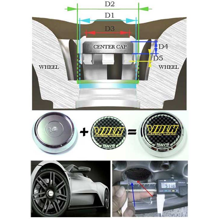 ฝาครอบดุมล้อ-ดุมล้อ-rays-volk-racing-te37-ce28-61mm-มีสปริงถ่างที่ขาล็อก