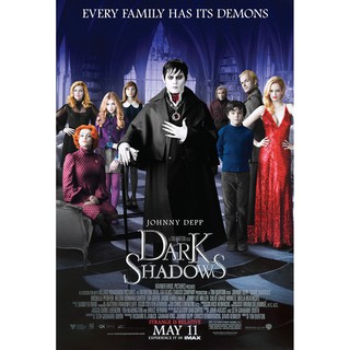 โปสเตอร์ หนัง Dark Shadows (2012) แวมไพร์มึนยุค POSTER 24”x35” นิ้ว American Horror Comedy Johnny Depp