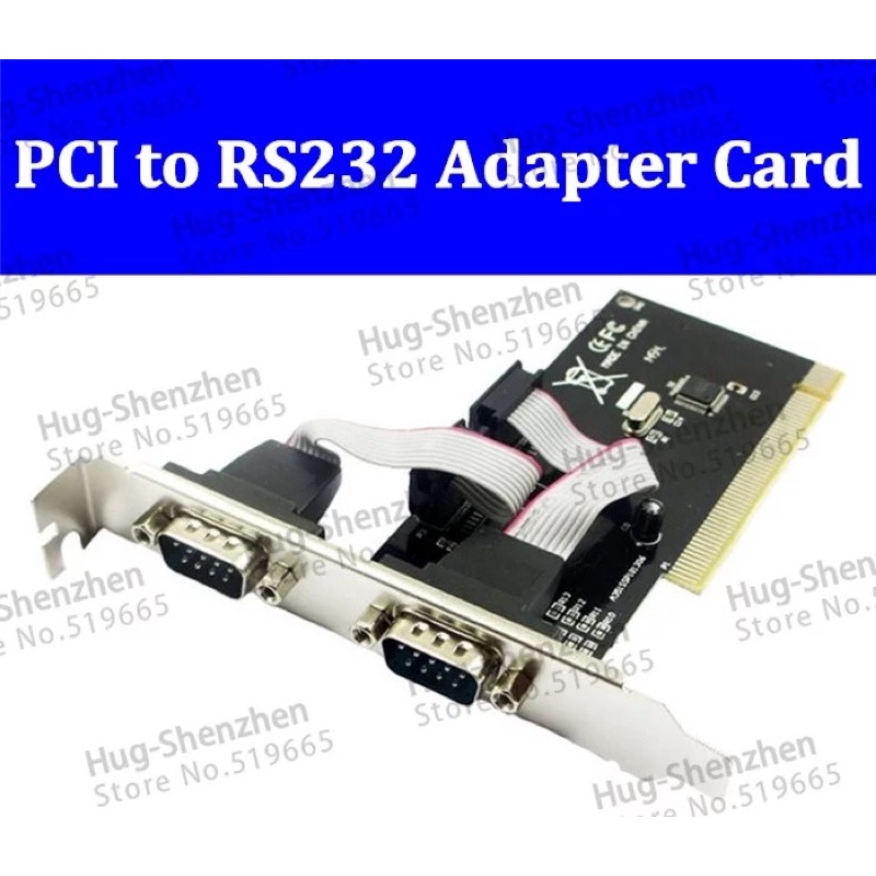 PCI COM card 2 พอร์ต 9Pin Serial RS232 serial Card Adapter | Shopee ...