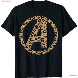 เสื้อยืดSwordsman Marvelเสื้อยืดแขนสั้น Marvel Avengers Leopard Logo Fill T-Shirt Marvel Round neck T-shirt