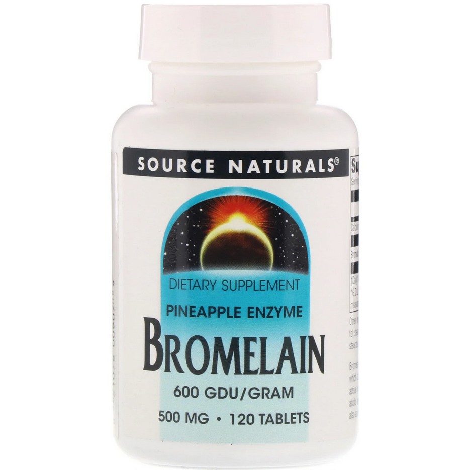 ภาพหน้าปกสินค้าEXP: 2024, Source Naturals, Bromelain 500 mg, 120 Tablets จากร้าน symbiotech บน Shopee