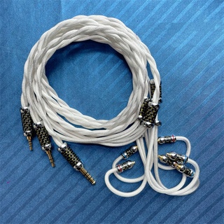 Fengru Ice Snow Two Twisted Pair คริสตัลทองแดงเดี่ยว Coaxial Chield 2Pin 0.78mm MMCX 2.5mm / 3.5mm / 4.4mm สายอัพเกรดหูฟัง