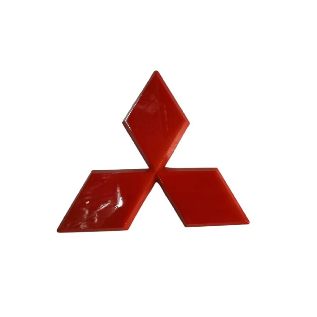 ป้ายโลโก้มิตซูบิชิขนาด-12-5-cm-สีแดงสำหรับท้าย-mitsubishi-triton-ทุกรุ่นทุกปี-ราคาถูกสินค้าดีมีคุณภาพ