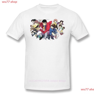 wu77 shop New Customization Men Clothing Janpanese Anime Detective Conan Suspense Manga T-Shirt Evitceted Nanoc All Fash