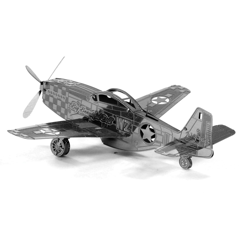 พร้อมส่ง-ตัวต่อเหล็ก-3-มิติ-p-51-mustang-3d-metal-model