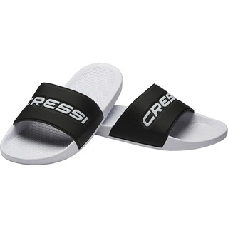 CRESSI SWIMMING POOL DELUXE SANDALS-รองเท้าแตะ สีขาว-ดำ