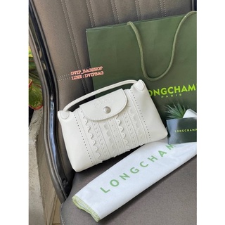 Longchamp le pliage Lace leather crossbody bag แท้💯%