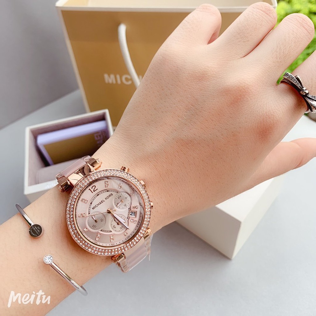 parker-blush-dial-rose-gold-mk5896-38mm-mk5491-mk5353-mk5688-mk5354-mk5538-mk5558-mk5774-38มม