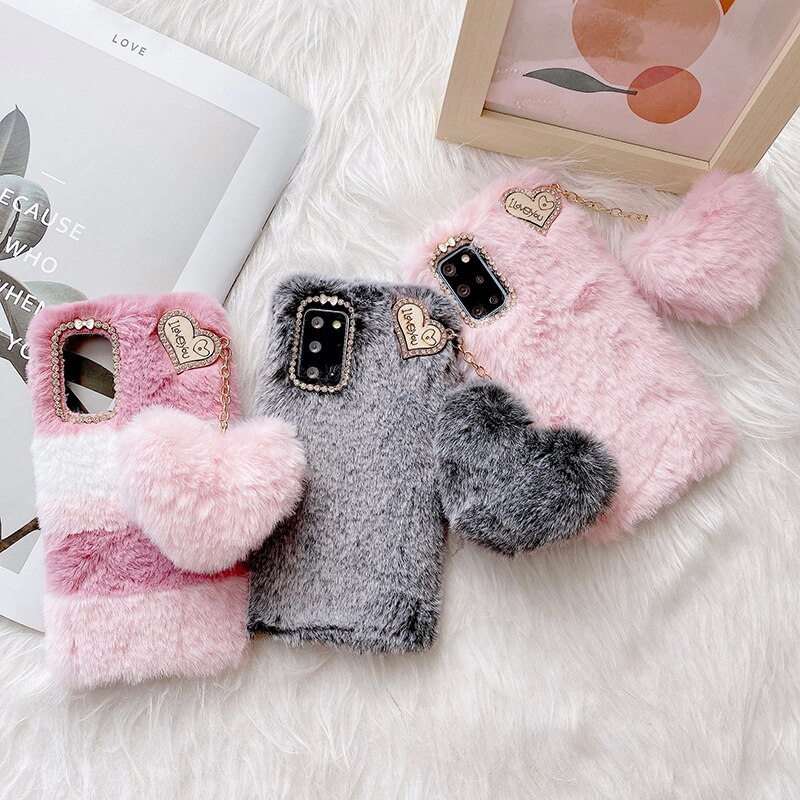 เคสโทรศัพท์มือถือ-ผ้ากํามะหยี่ขนนิ่ม-ลายหัวใจ-สําหรับ-oppo-a17-a17k-a16k-a16e-a16-a16s-a15-a15s-a54-a74-a96-a76-a92-a52-a9-2020-a5-2020-reno-6-4-5