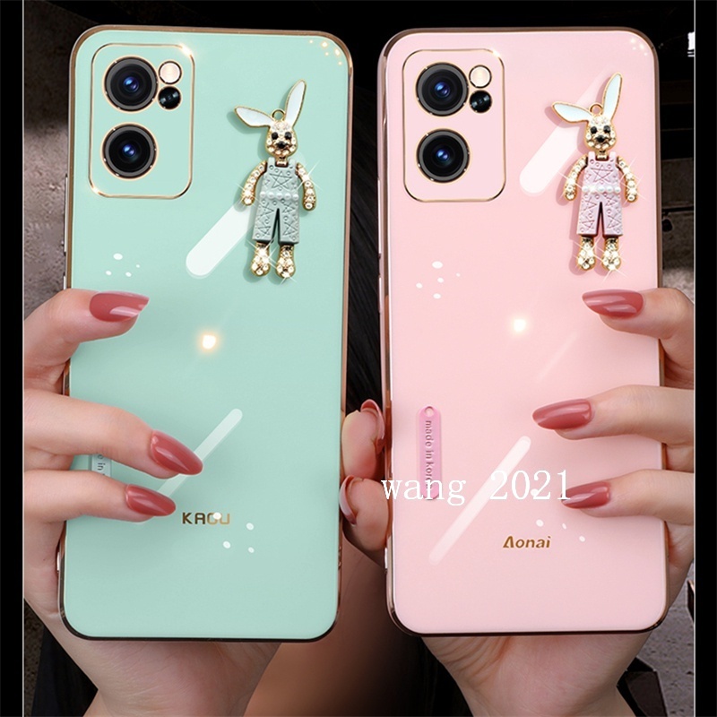 phone-case-เคส-oppo-reno8-t-reno-8-t-5g-reno-7-z-5g-4g-reno7-pro-casing-straight-edge-plating-with-trendy-rabbit-ultra-thin-silicone-soft-case-เคสโทรศัพท