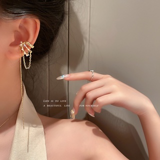 ต่างหูหนีบใบหูหรูหรา ear cuff มุกประดับเพชร ลูกคุณ ต่างหูไปงาน งานแต่ง ออกงาน