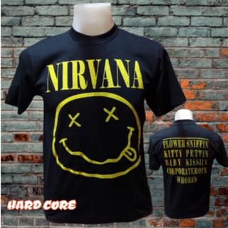 เสื้อวง NIRVANA วงร็อค ไม่มีตะเข็บข้าง คอฟิต ป้ายUSA เสื้อร็อค เสื้อวินเทจ เสื้อทัวร์ วงดนตรีร็อคต่างประเทศสามารถปรับแต่