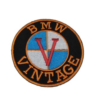 BMW VINTAGE ป้ายติดเสื้อแจ็คเก็ต อาร์ม ป้าย ตัวรีดติดเสื้อ อาร์มรีด อาร์มปัก Badge Embroidered Sew Iron On Patches