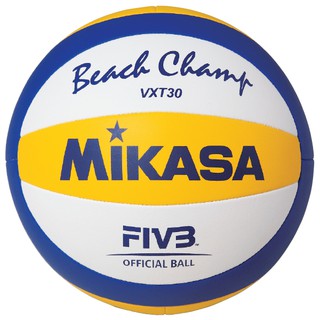 ภาพขนาดย่อของภาพหน้าปกสินค้าMIKASA มิกาซ่า ลูกวอลเลย์ ชายหาด เบอร์ 5 Beach Volley PU th VXT30 FIVB (990) แถมฟรี ตาข่ายใส่ลูกฟุตบอล +เข็มสูบลม+ที่สูบ(คละสี) จากร้าน sportlandwear บน Shopee