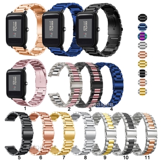 สายสแตนเลสสตีลสำหรับ Huami Amazfit Bip 3 Pro Lite S U Pop/GTS/GTS2/GTS 2e/GTS2 mini/GTS3/GTS4/GTR 42mm