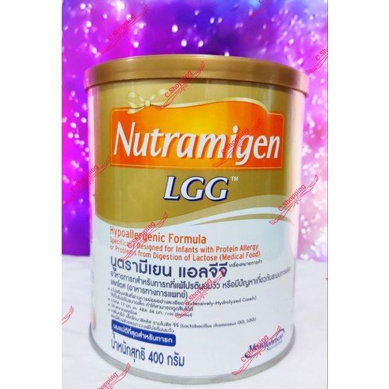 ภาพหน้าปกสินค้าNutramigen LGG นูตรามิเยน แอลจีจี นมผงสูตรพิเศษ 400g EXP 14/07-09/2024