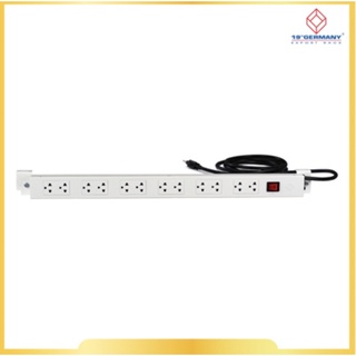 19" GERMANY G7-00012 AC Power Distribution 12 Universal Outlet w/Cable 3 M. &amp; Surge Protection