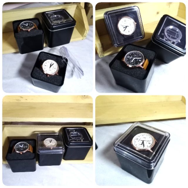 ภาพหน้าปกสินค้ากล่องใส่นาฬิกา​ กล่องโชว์สินค้า แถมฟรีผ้าเช็ด จากร้าน shoprin989 บน Shopee