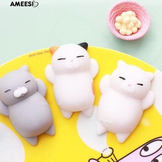 Ameesi ตลกแมวนุ่ม Squishy บีบของเล่นเด็กความเครียด Reliever ตกแต่งโทรศัพท์