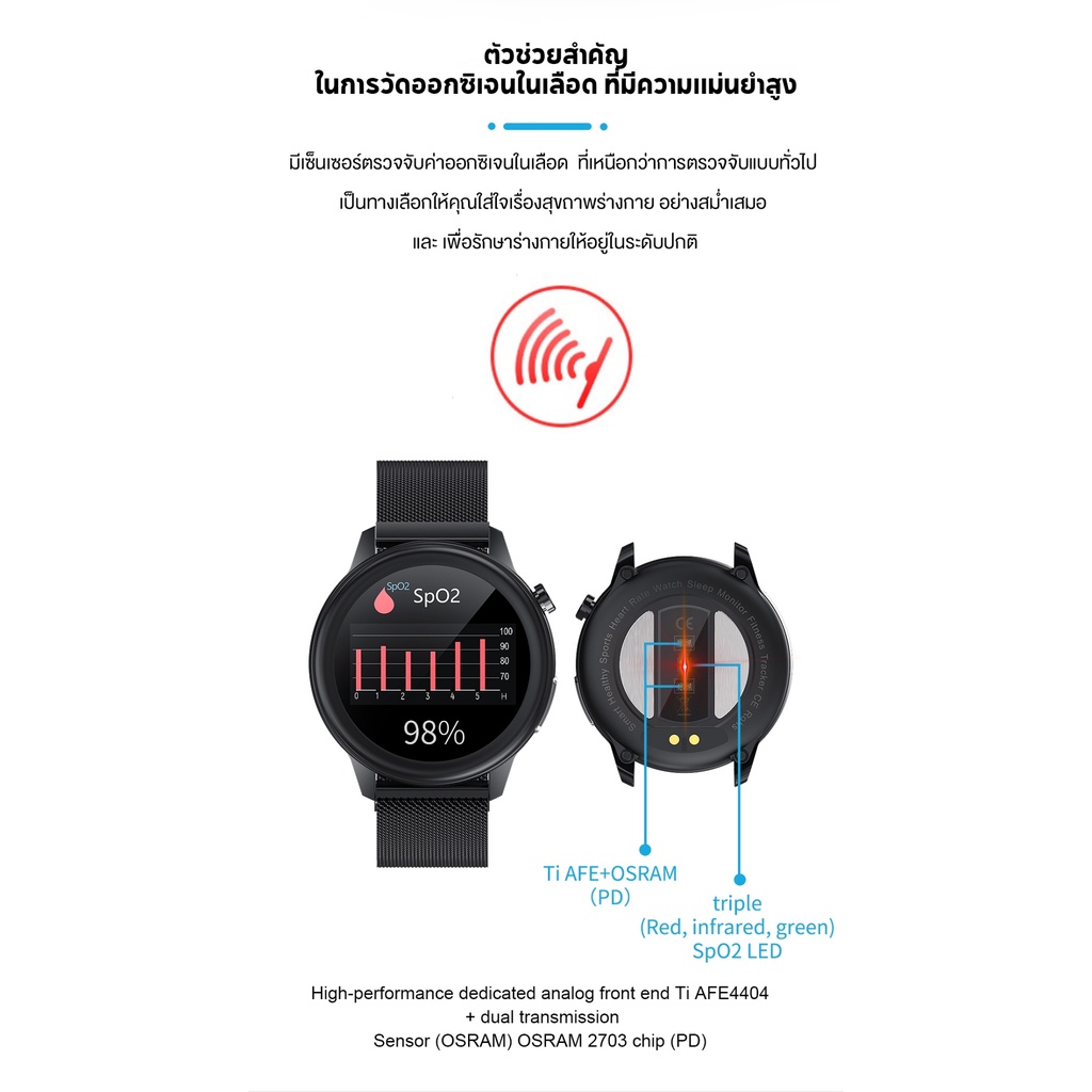 รุ่นใหม่อัพเกรท-2022-dtech-smart-watch-รุ่น-nb165-สีดำ-วัดออกซิเจนในเลือด-วัดอัตราการเต้นของหัวใจ-วัดอุณหภูมิเป็นต้น