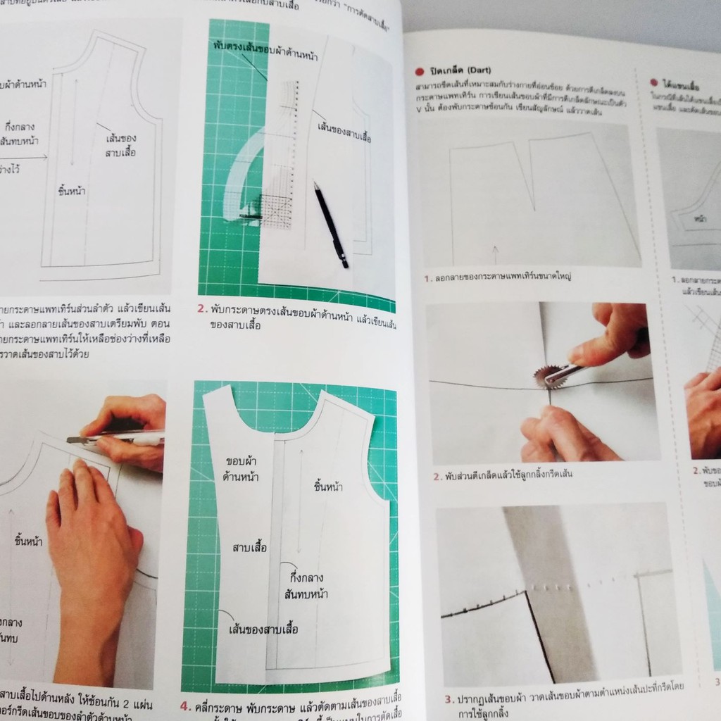 หนังสือตัดเย็บ-หนังสือสอนการเย็บจักรขั้นพื้นฐาน-ตำราสอนเย็บจักรพื้นฐาน-หนังสือพื้นฐานการตัดเย็บและการนำไปใช้ในเล่มเดียว