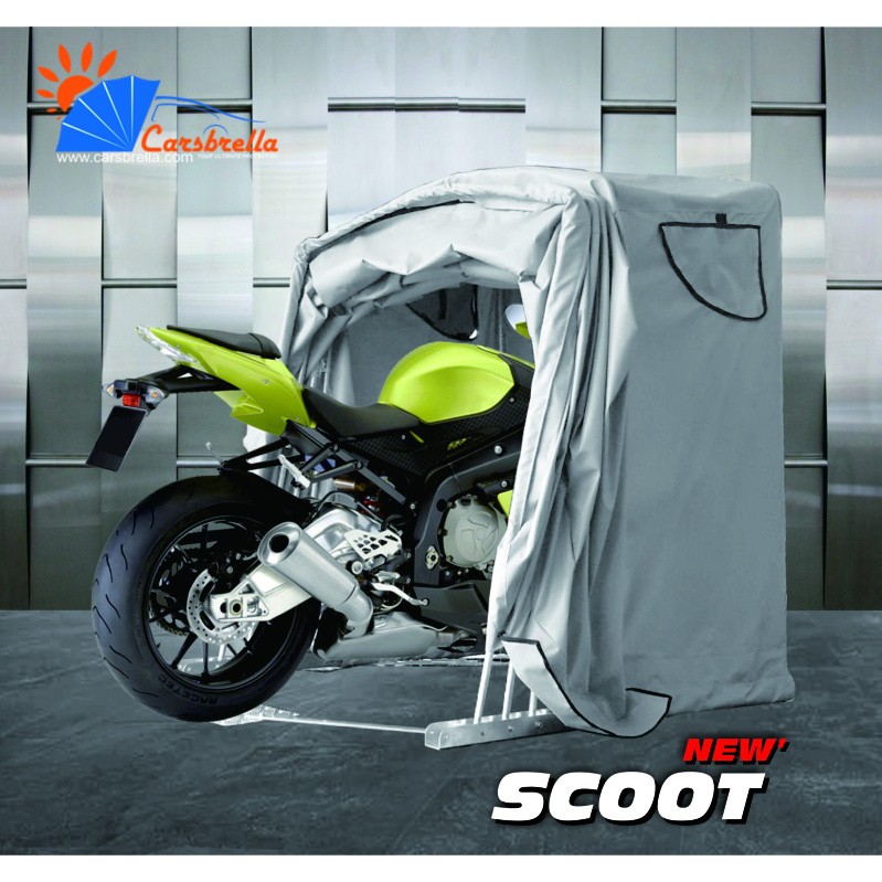 เต็นท์จอดรถมอเตอร์ไซค์สำเร็จรูป-พับเก็บได้-carsbrella-รุ่น-scoot-สำหรับรถมอเตอร์ไซค์ขนาดเล็ก