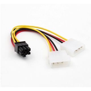 สายแปลงไฟ 6PIN Power cable สายแปลงไฟ IDE เป็น 6PIN ใช้กับการ์ดจอ PCI-E ส่งเร็ว ประกัน CPU2DAY