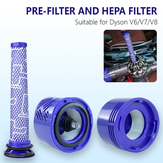 สินค้า FL Pre-Filter แผ่นกรอง HEPA สำหรับ Dyson V6 V7 V8 เครื่องดูดฝุ่นไร้สายตัวกรองทดแทนอุปกรณ์เสริม HEPA